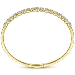 Sale Gabriel & Co. Demure - 14K Yellow Gold Diamond Bangle