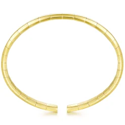 New Gabriel & Co. Demure - 14K Yellow Gold Open Cuff Bracelet