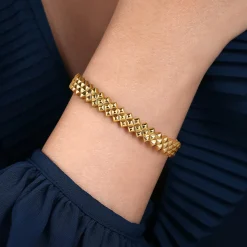 Hot Gabriel & Co. Demure - 14K Yellow Gold Plain Demure Bangle