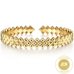 Hot Gabriel & Co. Demure - 14K Yellow Gold Plain Demure Bangle