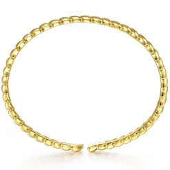 Hot Gabriel & Co. Demure - 14K Yellow Gold Plain Demure Bangle