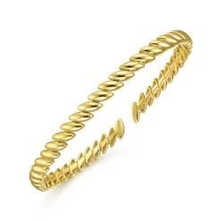Hot Gabriel & Co. Demure - 14K Yellow Gold Plain Demure Bangle