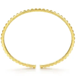 Hot Gabriel & Co. Demure - 14K Yellow Gold Pyramid Cuff Bracelet