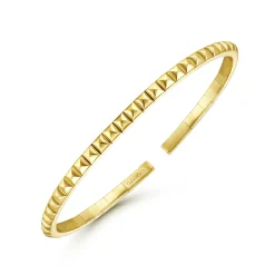 Hot Gabriel & Co. Demure - 14K Yellow Gold Pyramid Cuff Bracelet