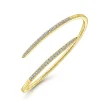 Gabriel & Co. Demure - 14K Yellow Gold Split Bypass Diamond Bangle