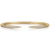 Online Gabriel & Co. Demure - 14K Yellow Gold Split Diamond Spike Bangle