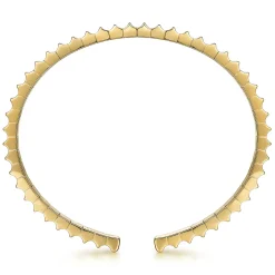 Hot Gabriel & Co. Demure - 14K Yellow Gold Textured Open Bangle