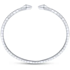 Gabriel & Co. Demure - Split 14K White Gold Diamond Spear Bangle
