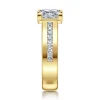Hot Gabriel & Co. Dennise - 14K Yellow Gold Wide Band Princess Cut Diamond Engagement Ring