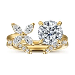 Online Gabriel & Co. Desire - 14K Yellow Gold Toi et Moi Round Diamond Engagement Ring