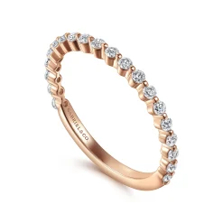 Best Gabriel & Co. Devinne - 14K Rose Gold Single Prong Diamond Anniversary Band - 0.35 ct