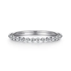 Sale Gabriel & Co. Devinne - 14K White Gold Single Prong Diamond Anniversary Band - 0.35 ct
