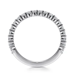 Sale Gabriel & Co. Devinne - 14K White Gold Single Prong Diamond Anniversary Band - 0.35 ct