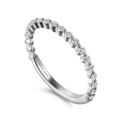 Sale Gabriel & Co. Devinne - 14K White Gold Single Prong Diamond Anniversary Band - 0.35 ct