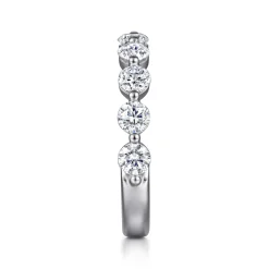 Online Gabriel & Co. Devinne - 14K White Gold Single Prong Diamond Anniversary Band - 1.5 ct