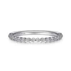 Best Gabriel & Co. Devinne - 14K White Gold Single Prong Diamond Anniversary Band - 0.25 ct