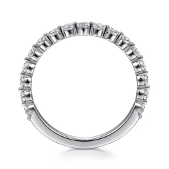 Outlet Gabriel & Co. Devinne - 14K White Gold Single Prong Diamond Anniversary Band - 0.5 ct