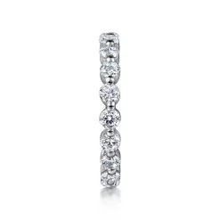 Gabriel & Co. Devinne - 14K White Gold Single Prong Diamond Eternity Band - 1.5 ct