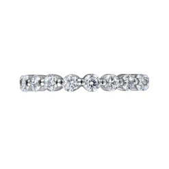 Gabriel & Co. Devinne - 14K White Gold Single Prong Diamond Eternity Band - 1.5 ct