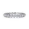 Hot Gabriel & Co. Devinne - 14K White Gold Single Prong Diamond Eternity Band - 0.95 ct