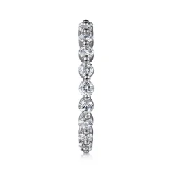 Hot Gabriel & Co. Devinne - 14K White Gold Single Prong Diamond Eternity Band - 0.95 ct