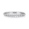 Best Gabriel & Co. Devinne - 14K White Gold Single Prong Diamond Eternity Band - 0.5 ct