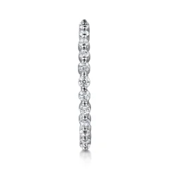 Best Gabriel & Co. Devinne - 14K White Gold Single Prong Diamond Eternity Band - 0.5 ct