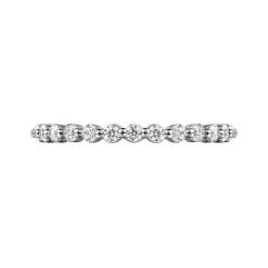 Best Gabriel & Co. Devinne - 14K White Gold Single Prong Diamond Eternity Band - 0.5 ct