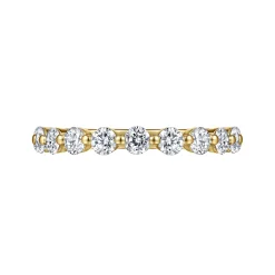 Outlet Gabriel & Co. Devinne - 14K Yellow Gold Single Prong Diamond Anniversary Band - 0.8 ct
