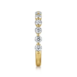 Outlet Gabriel & Co. Devinne - 14K Yellow Gold Single Prong Diamond Anniversary Band - 0.8 ct
