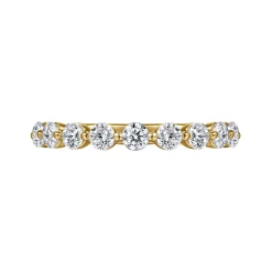 Best Gabriel & Co. Devinne - 14K Yellow Gold Single Prong Diamond Anniversary Band - 1 ct