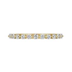 Gabriel & Co. Devinne - 14K Yellow Gold Single Prong Diamond Anniversary Band - 0.5 ct