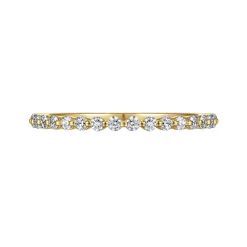 Best Gabriel & Co. Devinne - 14K Yellow Gold Single Prong Diamond Anniversary Band - 0.25 ct