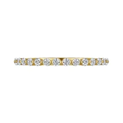 Discount Gabriel & Co. Devinne - 14K Yellow Gold Single Prong Diamond Anniversary Band - 0.35 ct