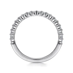 New Gabriel & Co. Devinne - Platinum Single Prong Diamond Anniversary Band - 0.25 ct