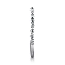 Hot Gabriel & Co. Devinne - Platinum Single Prong Diamond Anniversary Band - 0.35 ct