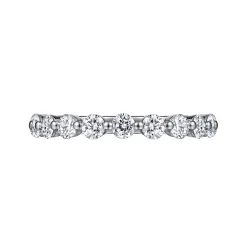 Best Gabriel & Co. Devinne - Platinum Single Prong Diamond Anniversary Band - 0.8 ct