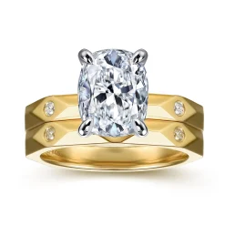 Outlet Gabriel & Co. Deya - 14K White-Yellow Gold Elongated Cushion Diamond Engagement Ring