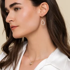 Sale Gabriel & Co. Diamond Cut - 14K Yellow Gold Diamond and Diamond Cut Texture Pendant Necklace