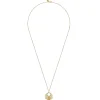 Gabriel & Co. Diamond Cut - 14K Yellow Gold Diamond Necklace With Diamond Cut Texture In Leaf Shape