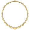 Gabriel & Co. Diamond Cut - 14K Yellow Gold 16 inch Diamond Necklace With Diamond Cut Texture