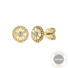 Outlet Gabriel & Co. Diamond Cut - Stud Earrings 14K White and Yellow Gold Diamond 0.02ct