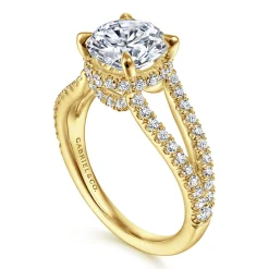 Clearance Gabriel & Co. Dominga - 14K Yellow Gold Diamond Engagement Ring