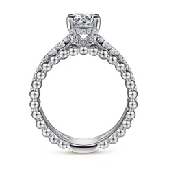 Gabriel & Co. Dorian - 14K White Gold Round Diamond Engagement Ring