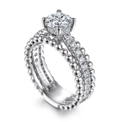Gabriel & Co. Dorian - 14K White Gold Round Diamond Engagement Ring