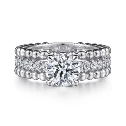 Gabriel & Co. Dorian - 14K White Gold Round Diamond Engagement Ring