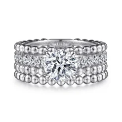 Gabriel & Co. Dorian - 14K White Gold Round Diamond Engagement Ring