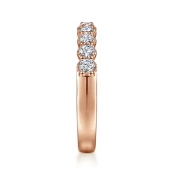 Online Gabriel & Co. Dublin - 14K Rose Gold Shared Prong and Bezel Diamond Anniversary Band - 0.5 ct