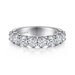 Clearance Gabriel & Co. Dublin - 14K White Gold Diamond Anniversary Band - 1.5 ct