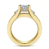 Outlet Gabriel & Co. Dulcette - 14K Yellow Gold Wide Band Round Diamond Engagement Ring